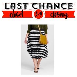 Striped Midi Skirt by Ava & Viv